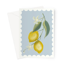 Load image into Gallery viewer, Lemons with border Greeting Card
