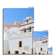 Load image into Gallery viewer, Church Bells Santorini Fine Art Print
