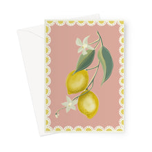 Load image into Gallery viewer, Pink Lemons Greeting Card
