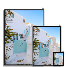Load image into Gallery viewer, Blue Gate Santorini Framed Print
