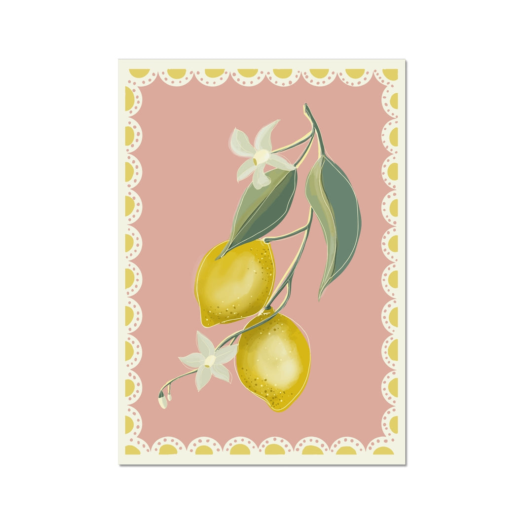 Pink Lemons Fine Art Print