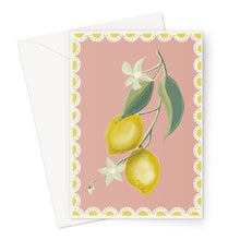 Load image into Gallery viewer, Pink Lemons Greeting Card
