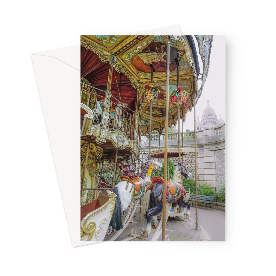 Sacré-Coeur Carousel Greeting Card